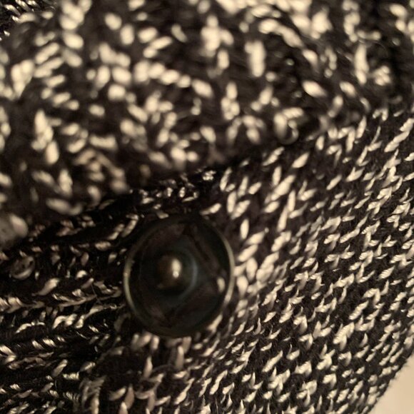 INC Women's Black & White Heathered Knit Cardigan (SZ SP) - Picture 4 of 10